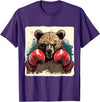 Funny Boxing Animals Boxer Bear With Boxing Gloves Kickboxing Funny Boxing T-Shirt - Purple