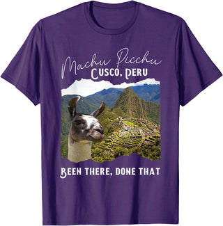 Machu Picchu Souvenir Llama Machu Picchu T-Shirt - Purple