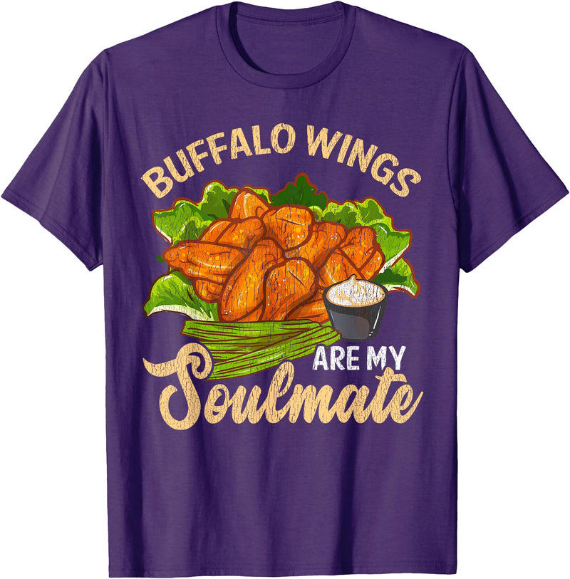 Bonafide Foodies Funny Buffalo Wings Chicken T-Shirt - Purple