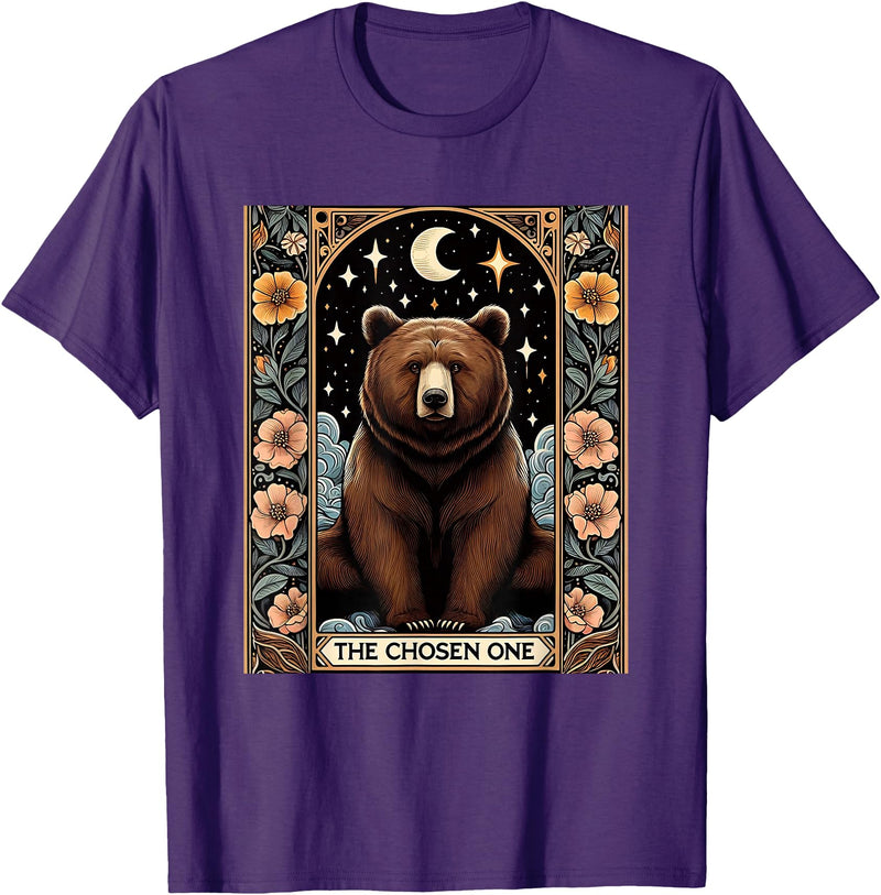 Funny I Choose the Bear Tarot Card Women Girls Trending T-Shirt - Purple