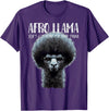 Llama Corner Afro Llama Ain't Got Time for Your Drama - Llama Gift T-Shirt - Purple