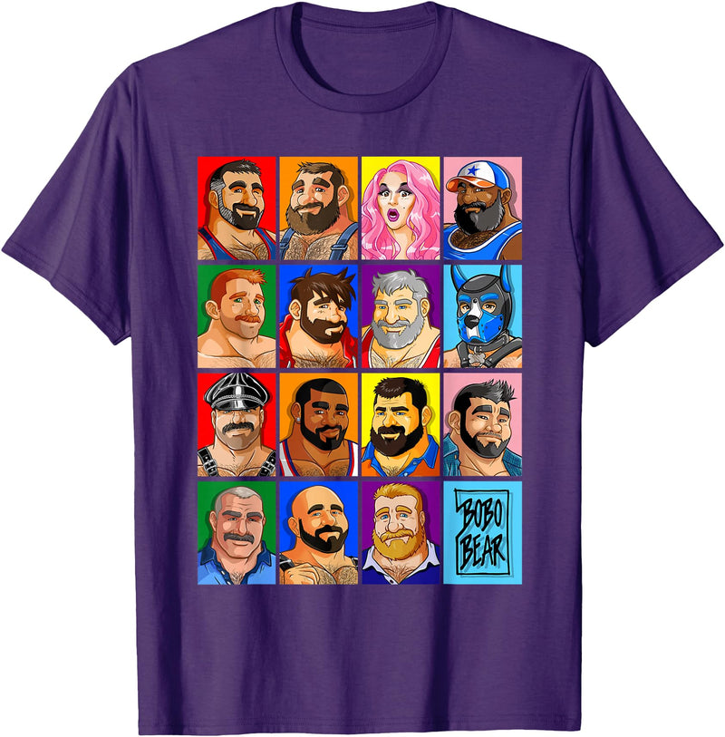 Bobo Bear Happy Pride T-Shirt - Purple
