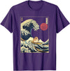 Hamster Kanagawa Wave Funny Surf Animal T-Shirt - Purple
