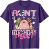 Famer Pink Cow Birthday Matching Tees Aunt Of The Birthday Girl 1St Birthday Pink Cow Farm T-Shirt - Purple