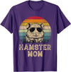 Vintage Hamster Mom Hamster Lovers Mommy Mother's Day T-Shirt - Purple