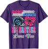 Gender Reveal Family Matching Burnouts or Bows Big Brother Loves You Gender Reveal Party T-Shirt - Purple