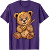 Funny bear design for kids men women Cute Bear Design for Bear Lover and Bear T-Shirt - Purple