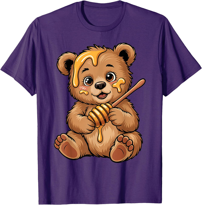 Funny bear design for kids men women Cute Bear Design for Bear Lover and Bear T-Shirt - Purple