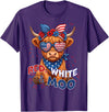 Red White Moo Patriotic Highland Cow 4th July Red White and Moo Highland Cow 4th July 250 Years Patriotic T-Shirt - Purple
