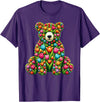 Tulips Bears Lover Flower Gardening Apparel Tulip Bear Flower Gardening Floral T-Shirt - Purple