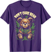 Funny Cannabis Apparel Funny Bear Cannabis Design - Don’t Care Bear T-Shirt - Purple