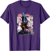 Random Galaxy Abe Lincoln Riding Bear American Patriotic Funny T-Shirt - Purple