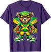 Jamaica Flag Lover Jamaica Flag Teddy Bear Jamaican T-Shirt - Purple