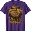 National Parks Conservation Co Protect National Parks Bear Vintage Arrowhead Badge Apparel T-Shirt - Purple