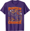Pumpkin Crusher Kids Halloween Monster Truck Pumpkin Crusher Monster Truck Ghosts Halloween Boys T-Shirt - Purple