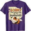 Funny Guinea Pig Shirts Sorry My Guinea Pig Ate My Homework - School Pet Lover T-Shirt - Purple