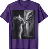 SH-Star Cat Lion Mirror Reflection Art Gifts Animal Face Ni T-Shirt - Purple