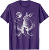 Bunny Rabbit Howling to the Moon Bunny Howl At T-Shirt in Purple