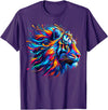 Funny Lion lover Gifts Colorful Lion T-Shirt - Purple