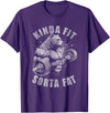 Funny Bear Kinda Fit Sorta Fat Gym Weightlifting Kinda Fit Sorta Fat Funny Gym Bear Weightlifting Workout T-Shirt - Purple