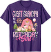 Pink Farm Cow Matching Tees Great Grandpa Of The Birthday Girl Pink Farm Cow Birthday T-Shirt - Purple
