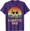 Vintage Hamster Dad Hamster Lovers Daddy Father's Day T-Shirt - Purple