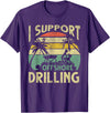 Tees I Support Offshore Drilling Pontoon Boat Funny I Support Offshore Drilling Pontoon Boat T-Shirt - Purple