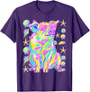Coastal Summer Animals Beach Art Cute Pig with Hearts Sunglasses Seashells Coastal Summer T-Shirt - Purple