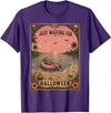 Just Waiting for Halloween Tarot Card art Halloween Tarot Card Spooky Summer Skeleton Just Waiting T-Shirt - Purple