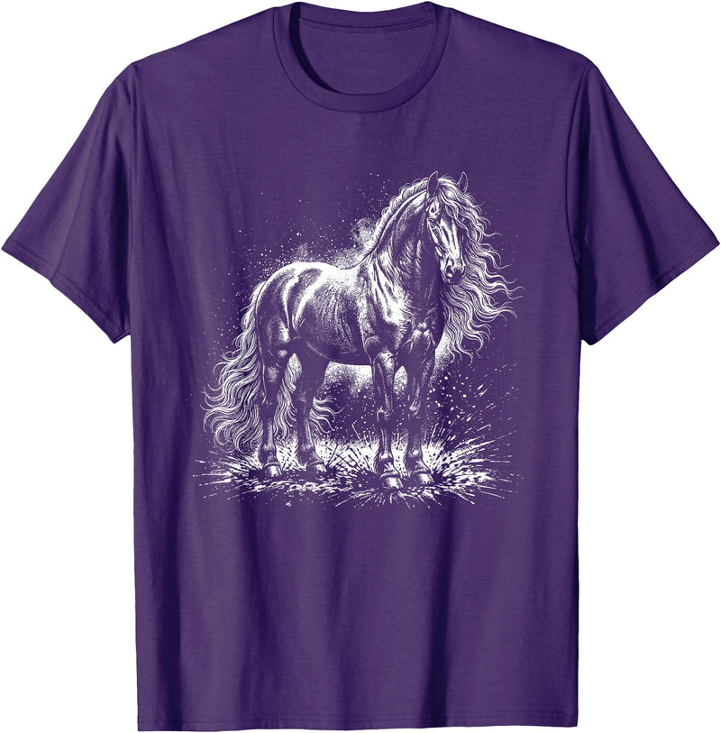 Horse Tee Horse T-Shirt - Straight - Purple