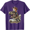 Animal Cowboy Guinea Pig Rex Cowboy T-Shirt - Purple