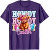 Highland Cow Easter Cute Western Farm Apparel Howdy Easter Cute Highland Cow Bunny Ears Western Easter T-Shirt - Purple