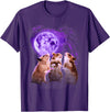 Hamsters Howling at The Moon Shirt - Funny Hamster T-Shirt - Purple