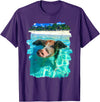 Abab Pig Caribbean Bahamas Beach Summer Vacation The Bahamas Swimming Pig Caribbean Beach Trips Summer Vibes T-Shirt - Purple