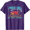 Funny Camping Lovers Gift Tee Hey Look A Menu Funny Bear Camping Retro Vintage Camper Car T-Shirt - Purple