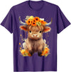 Western Shirts for Girls Men, Highland Cow Gifts Cow, Scottish Highland Cow, Western Wear, Highland Cow T-Shirt - Purple