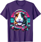 Guinea pig Rodent Game Lover Clothing Co. Guinea Pig Video Game Rodent Lover Animal Guinea Pigs Gamers T-Shirt - Purple