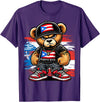 Hip Hop Teddy Bear for proud Puerto Ricans Cute Teddy Bear Puerto Rico Flag Boricua Puerto Rican T-Shirt - Purple