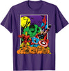Marvel Comics Avengers Halloween Vintage Jack-o'-Lanterns T-Shirt - Purple