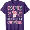 Cowgirl Disco 1st Birthday Matching Family Cousin Of The Birthday Cow-Girl Pink Disco Rodeo Western T-Shirt - Purple