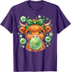 St. Patricks Day Highland Cow Blowing Bubblegum Celebrate St Patricks Day T-Shirt - Purple