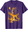 Howzit South Africa Majestic Roaring Lion Savanna Moon Night Sky African Safari T-Shirt - Purple