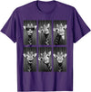 Funny Giraffe Animal Photobooth Giraffe Photobooth Funny Safari Animal Portrait T-Shirt - Purple