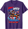Cute Red White Moo Highland Cow 4th July Summer Red White and Moo Highland Cow 4th July 250 Years Patriotic T-Shirt - Purple