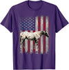 Appaloosa Riding Designs Co. Appaloosa Horse Patriotic American Flag Vintage Horseback Women Kids Men T-Shirt - Purple