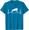 Africa Animal Safari Lion Gift Africa Lion Safari Animal Heartbeat Gift Lion T-Shirt - Sapphire Blue