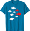 Gifts Fish Owners and Aquarists Co. Swim Against The Tide Fish Tank Fishing Fisherman Aquarium T-Shirt - Sapphire Blue
