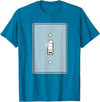 Halloween Matching Couple Tshirts Light Switch & Bulb: Halloween Matching Couple Shirts T-Shirt - Sapphire Blue