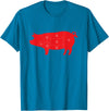 Carnivore Grilling Gifts For Butchers Pig Cuts Pork Chops Bacon Butt Butcher Costume Pigs Diagram T-Shirt - Sapphire Blue
