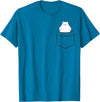 Arctic Polar Bear Gifts And Tees Polar Bear In a Pocket Cute Pocket Polar Bear T-Shirt - Sapphire Blue